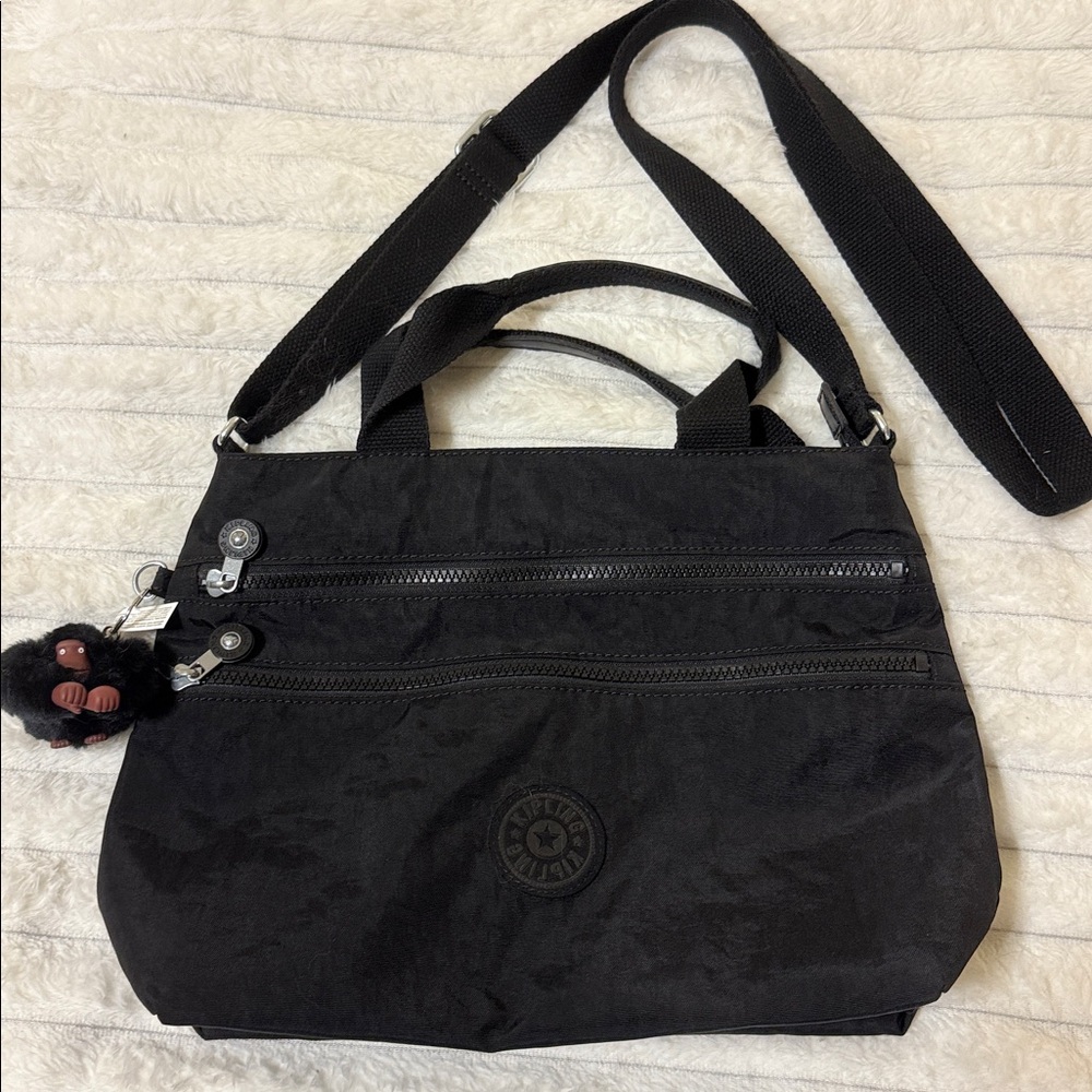 Kipling Black Shoulder Bag with Keychain